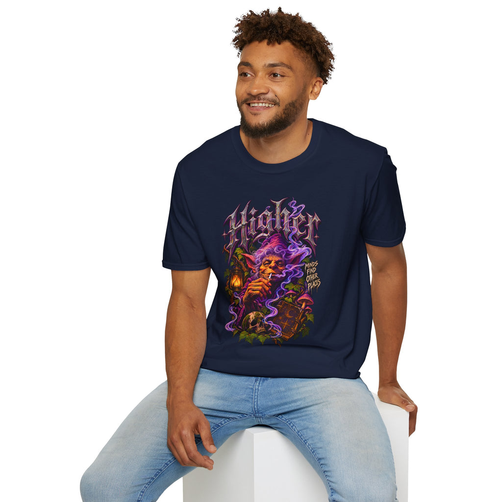 "Higher" Psychedelic Wizard T-Shirt Mystic Smoke