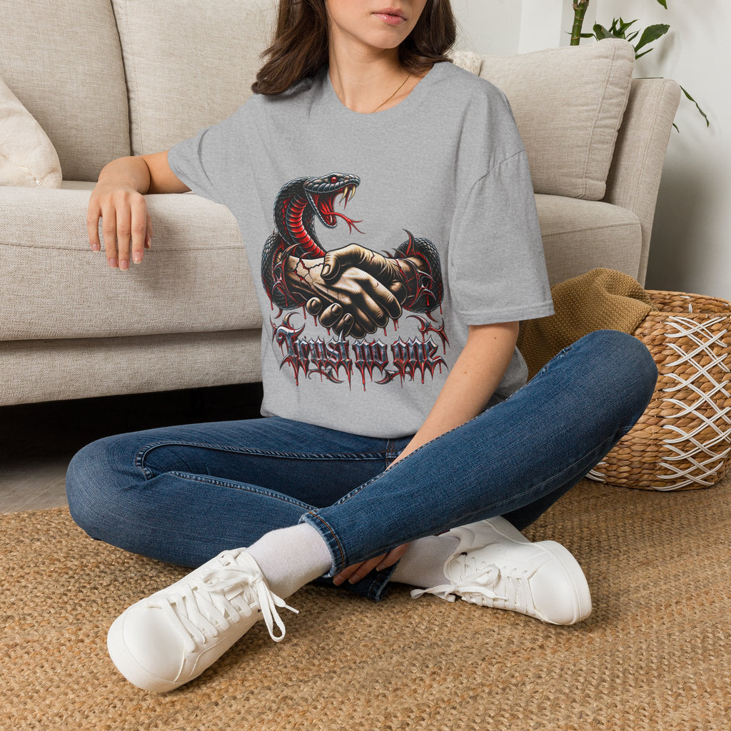 Trust No One T-Shirt — Venomous Serpent Graphic Tee
