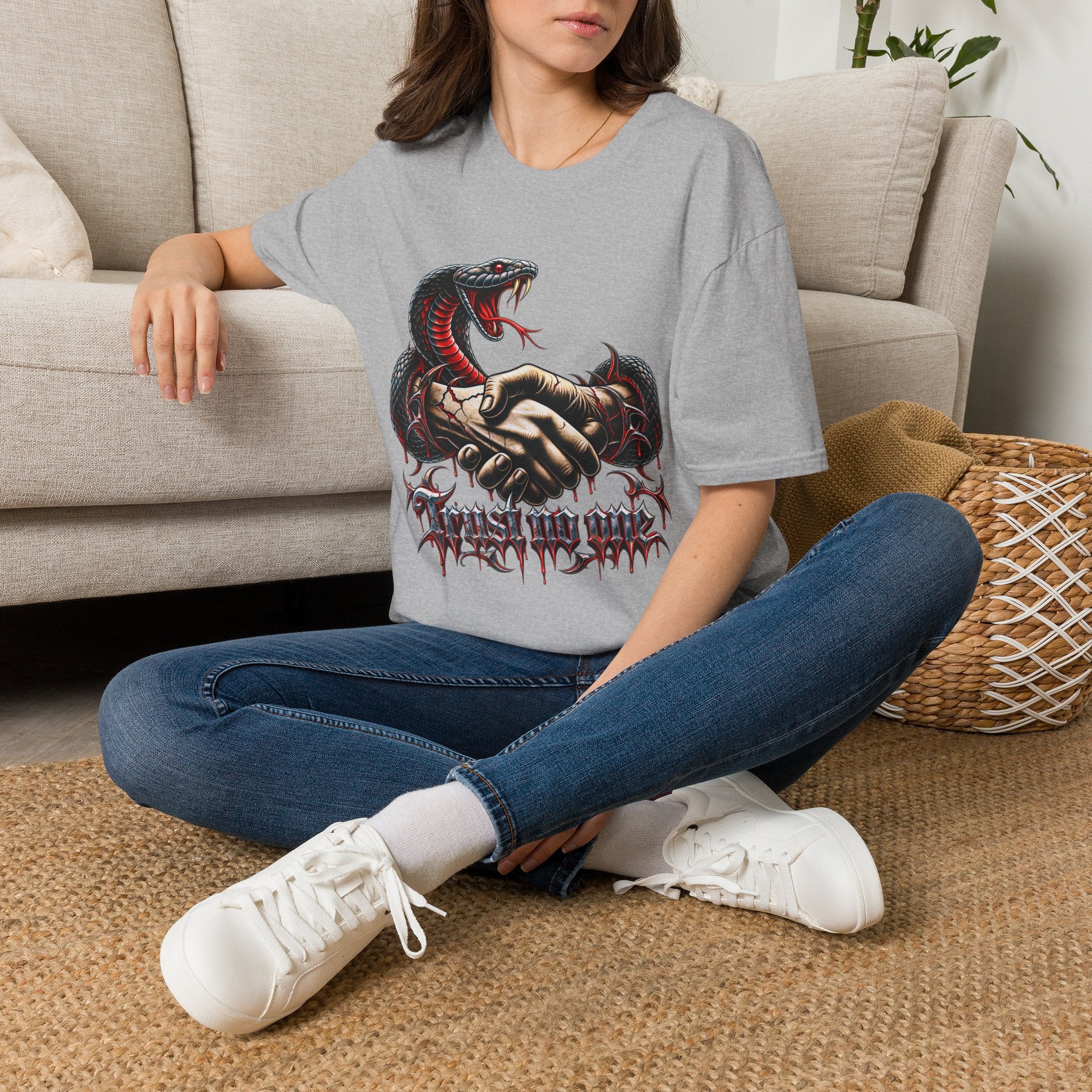 Trust No One T-Shirt — Venomous Serpent Graphic Tee