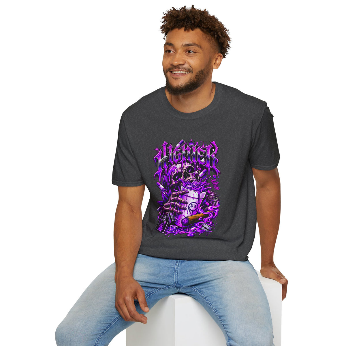 Skull Alchemist T-Shirt — Purple Gothic Potion Graphic Tee