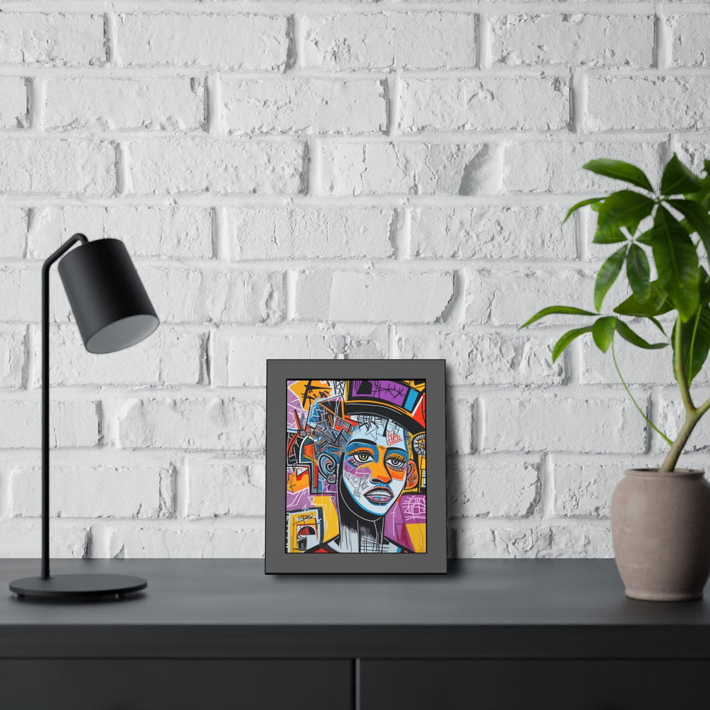 Framed Poster — Colorful Urban Abstract Portrait Wall Art