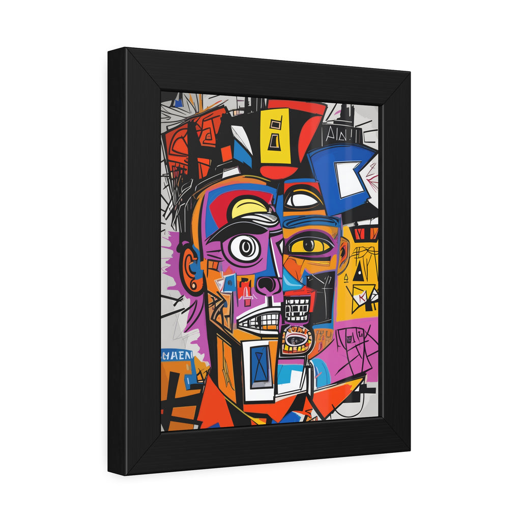 Abstract Street Art Portrait Framed Poster