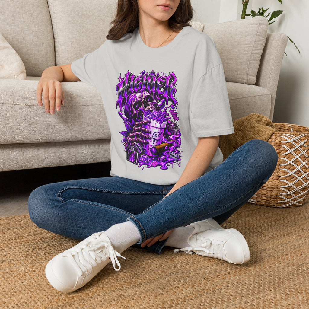 Skull Alchemist T-Shirt — Purple Gothic Potion Graphic Tee