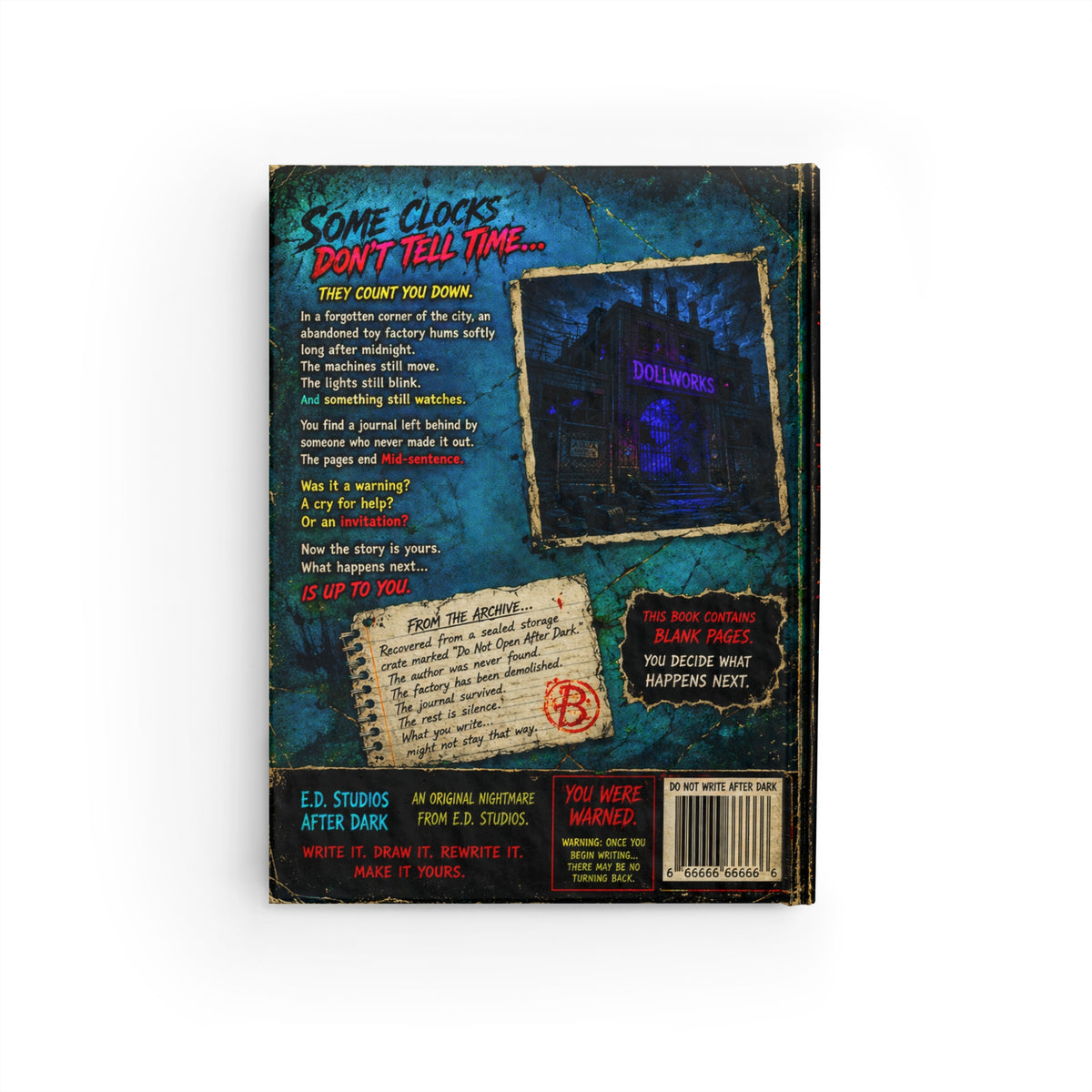 Clockwork Requiem Journal | Ruled Notebook, Dark Cyberpunk Horror Cover