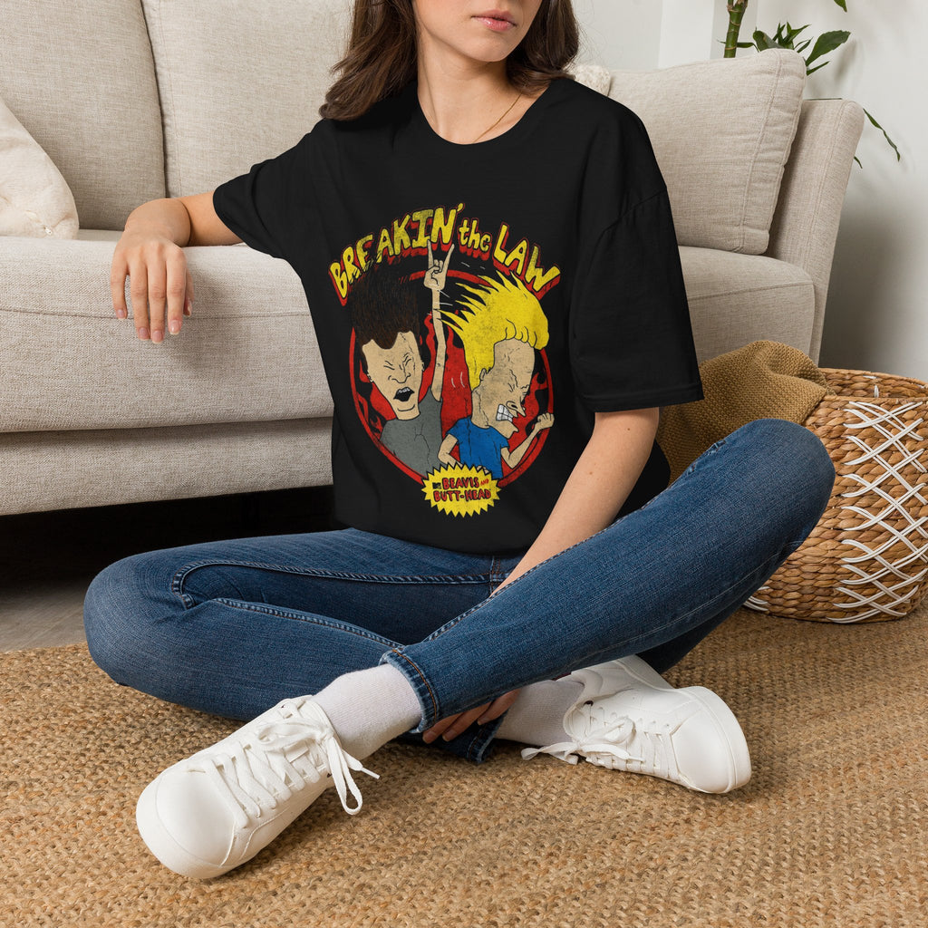 Breaking the Law Graphic T‑Shirt — Retro Punk Comic Band Tee