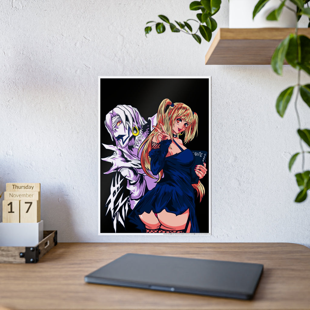 Anime Gloss Poster — Dark Duo Girl & Phantom Art Print