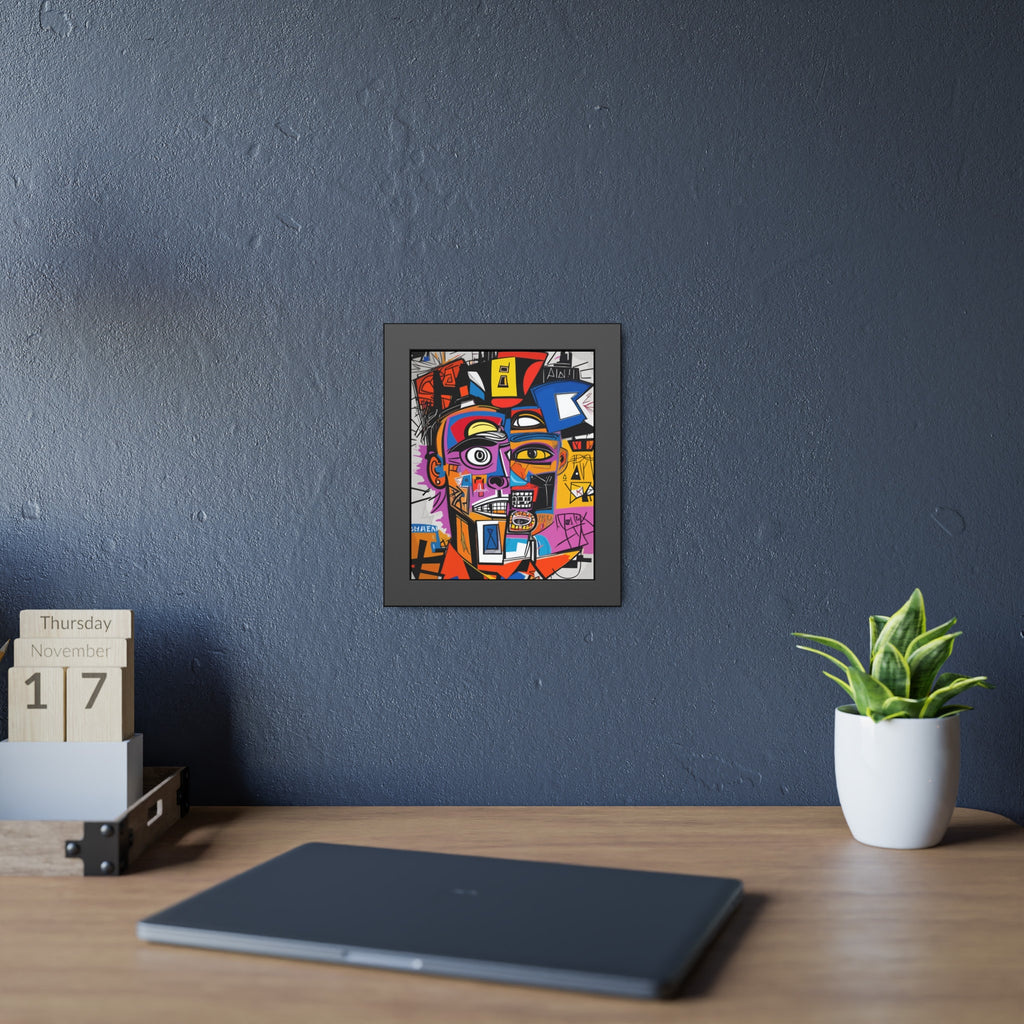 Abstract Street Art Portrait Framed Poster
