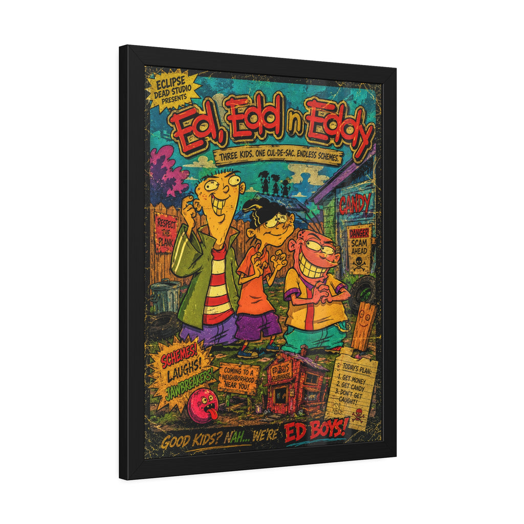 Ed, Edd n Eddy Vintage Poster Framed Paper Print