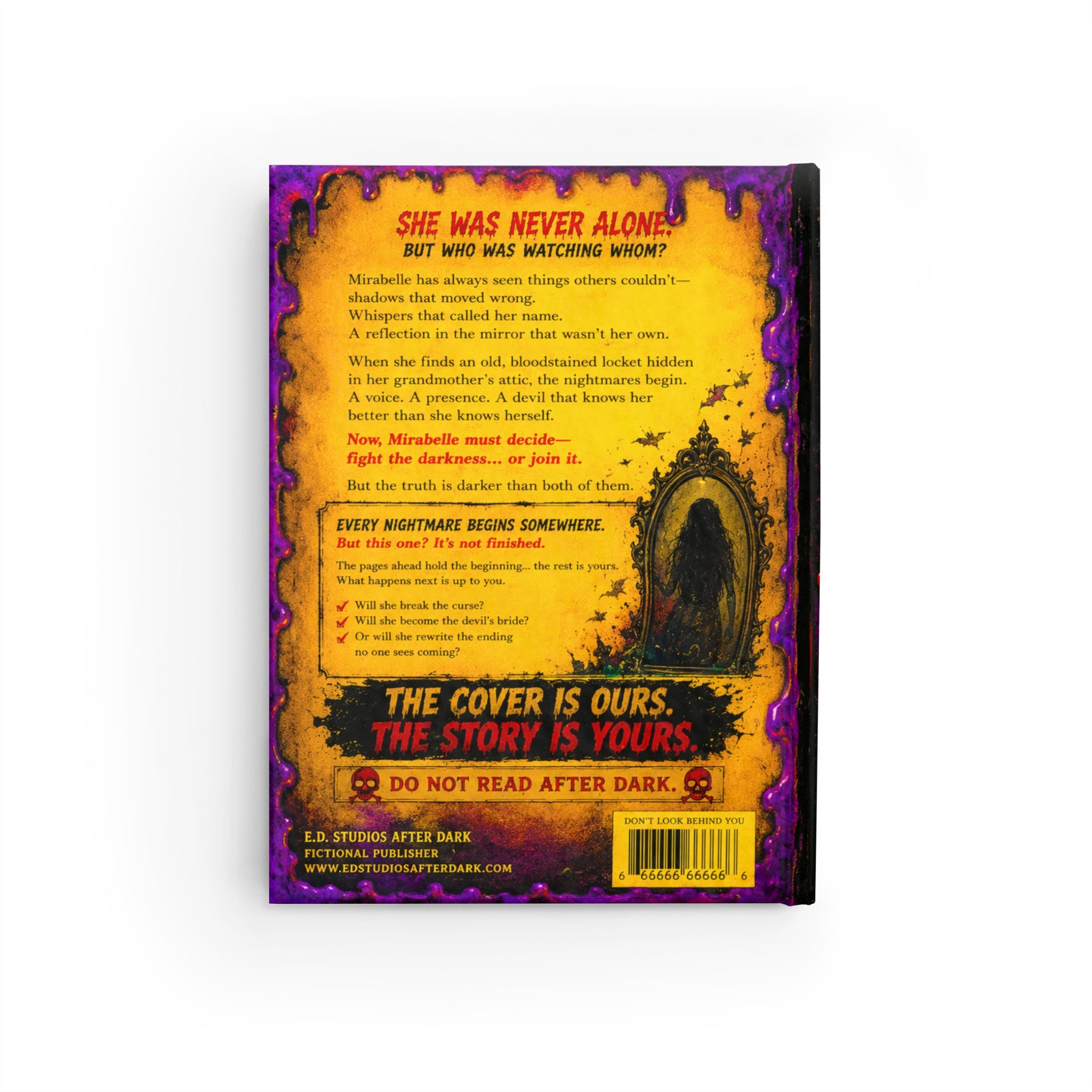 The Devil's Reflection Journal | Ruled Notebook, Horror Retro Comic Cover