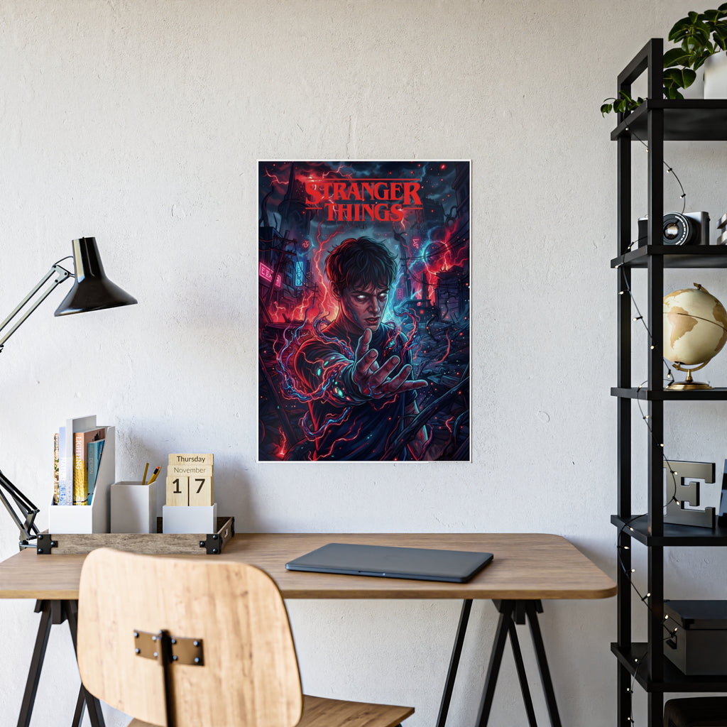 Stranger Things Gloss Poster – Dark Eleven Neon Art Print