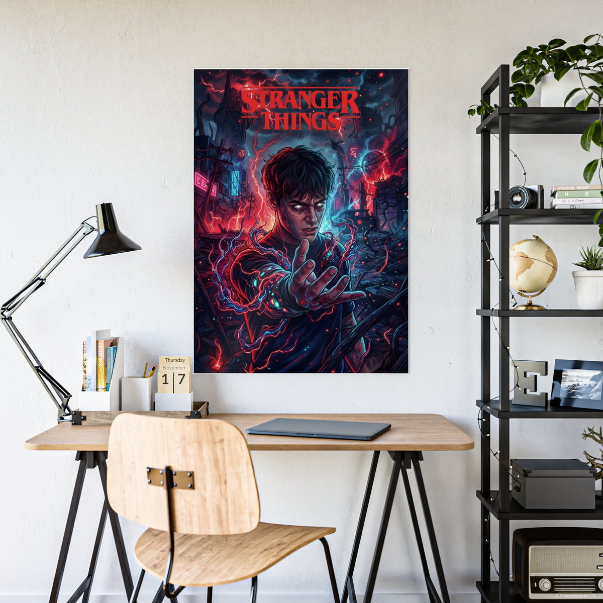 Stranger Things Gloss Poster – Dark Eleven Neon Art Print