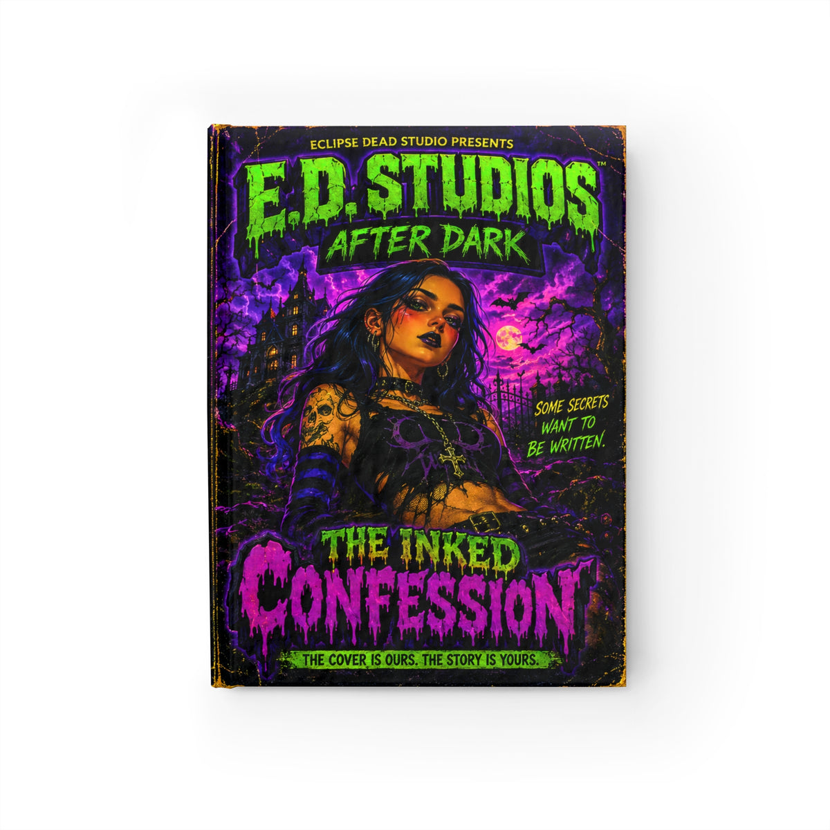 The Inked Confession Journal | Ruled Line, Gothic Horror Notebook