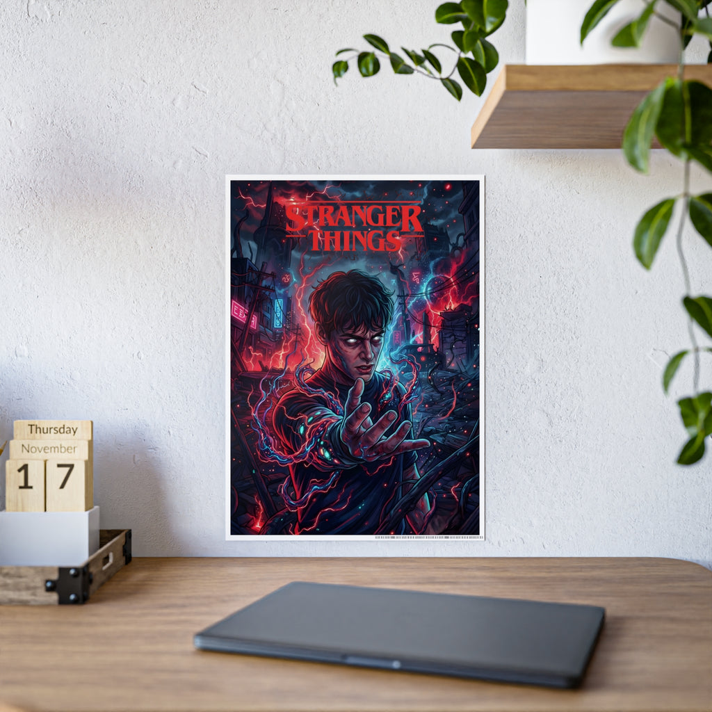Stranger Things Gloss Poster – Dark Eleven Neon Art Print