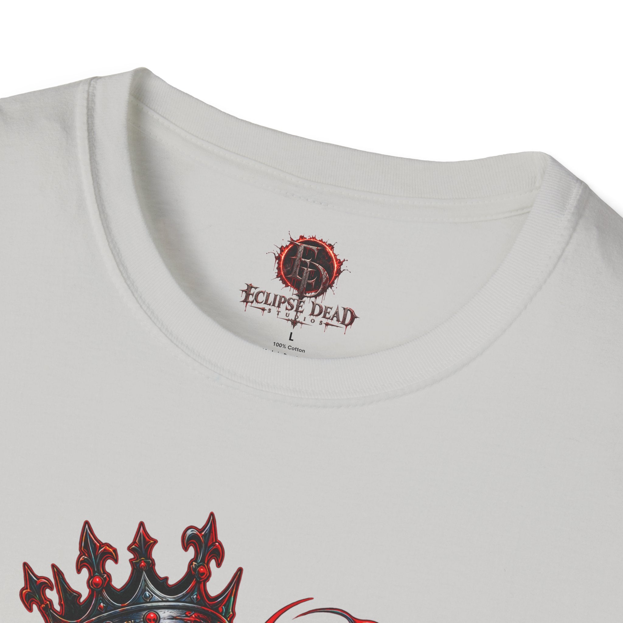 Fear None T-Shirt | Gothic red crown eye horror lettering