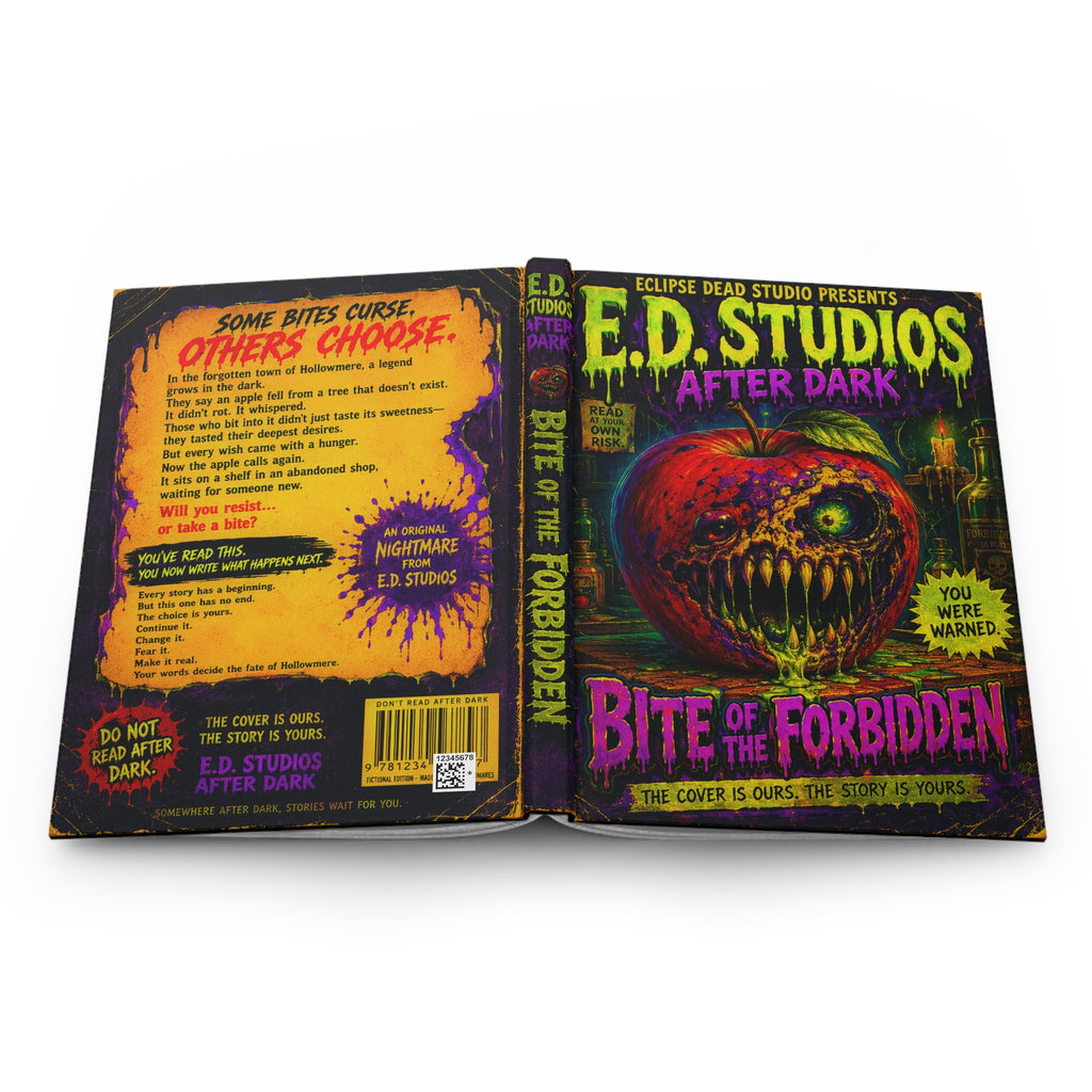 Bite of the Forbidden Hardcover Journal | Horror Apple Cover, Gothic Notebook