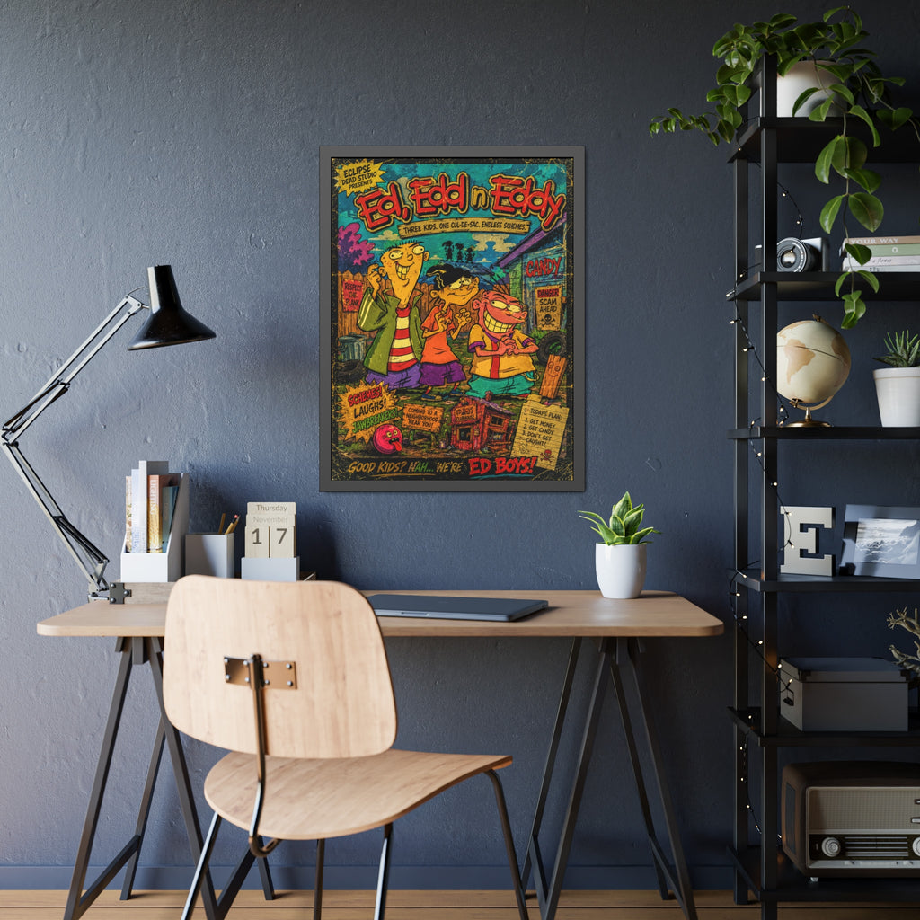 Ed, Edd n Eddy Vintage Poster Framed Paper Print