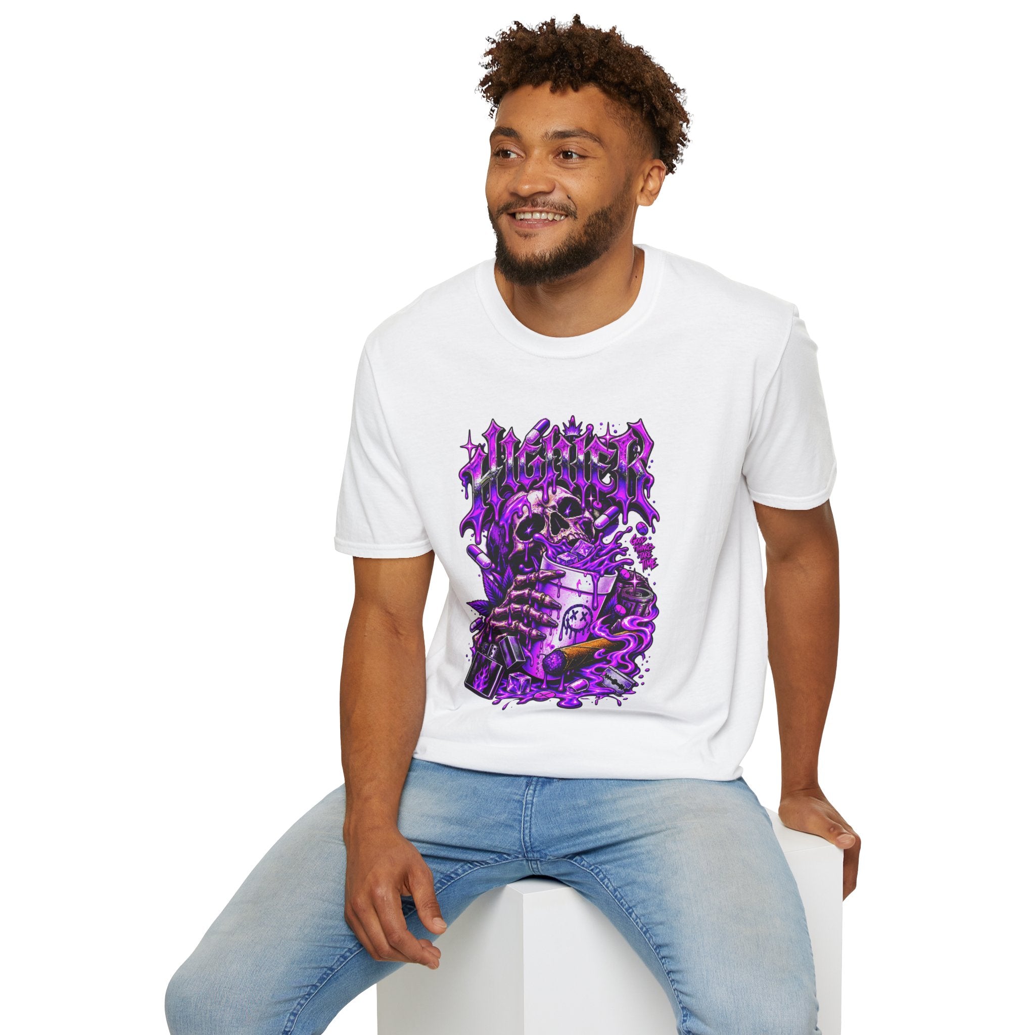 Skull Alchemist T-Shirt — Purple Gothic Potion Graphic Tee