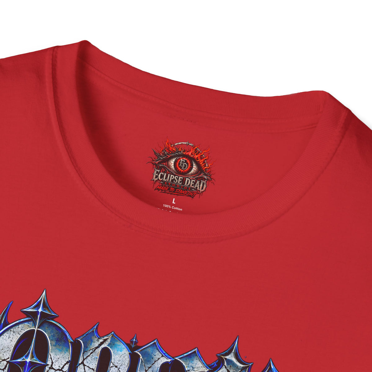 Graphic T-Shirt — "Open Your Eyes" Blue Eye Gothic Design