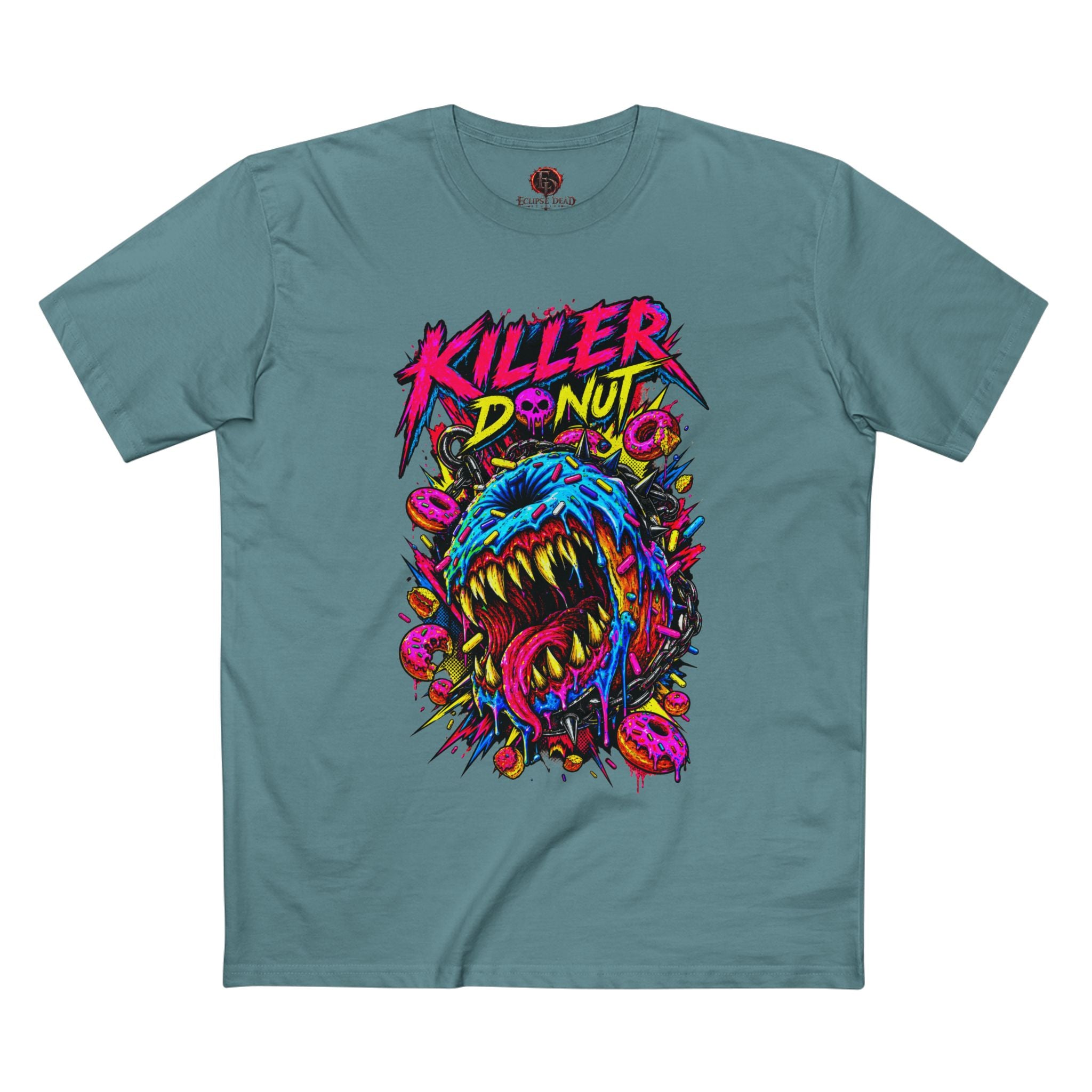 Killer Donut Graphic Tee — Neon Monster Skate Punk T-Shirt