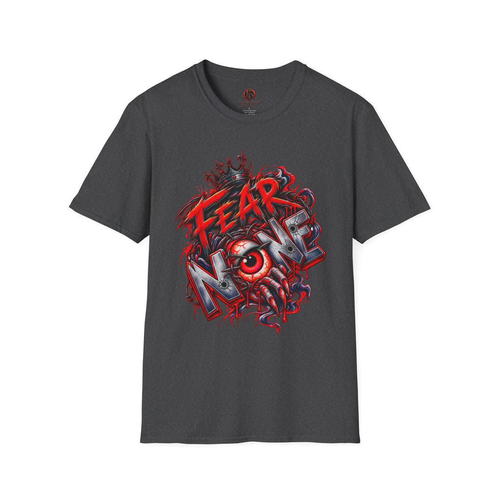 Fear None T-Shirt | Gothic red crown eye horror lettering