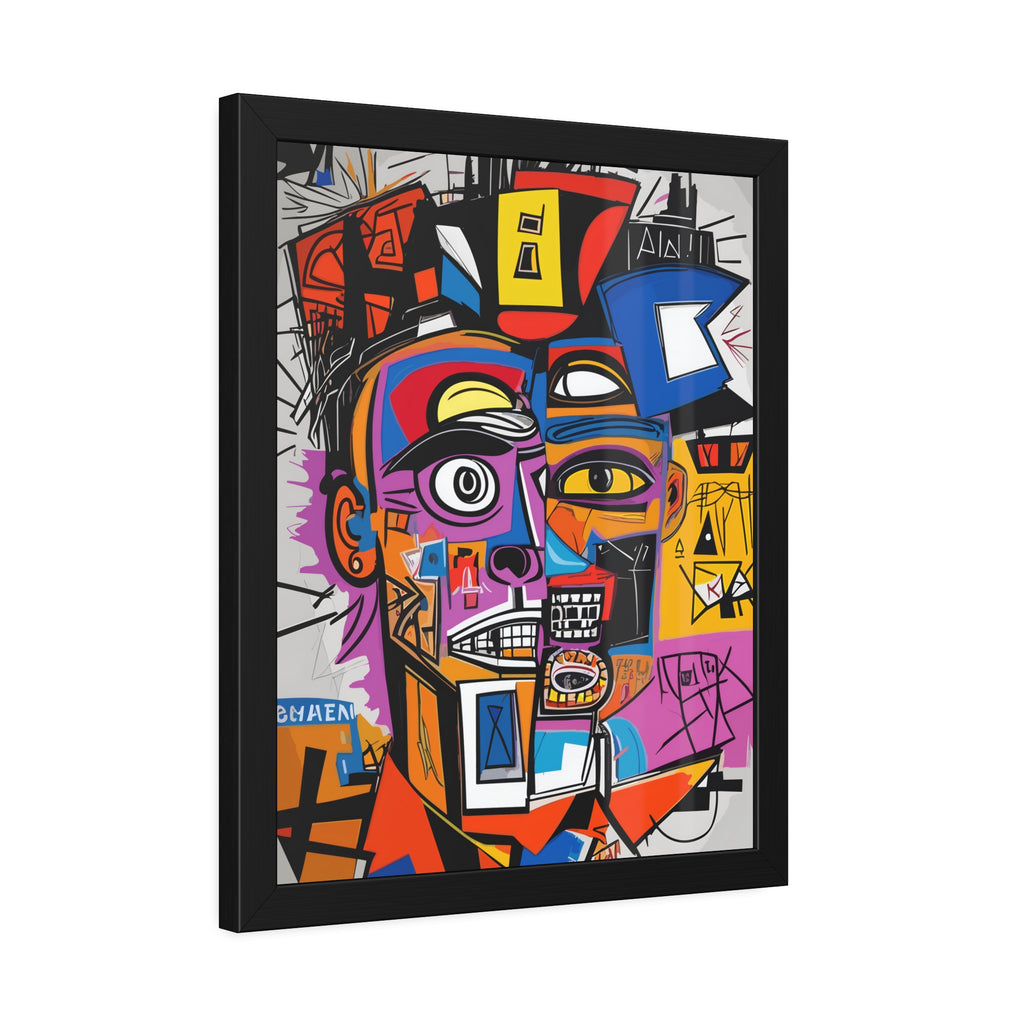 Abstract Street Art Portrait Framed Poster