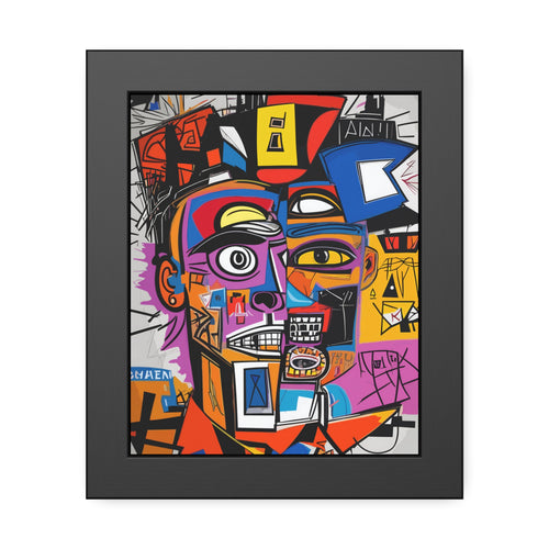 Abstract Street Art Portrait Framed Poster