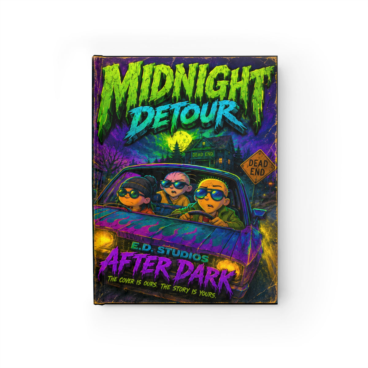 Midnight Detour Journal — After Dark Retro Horror Notebook