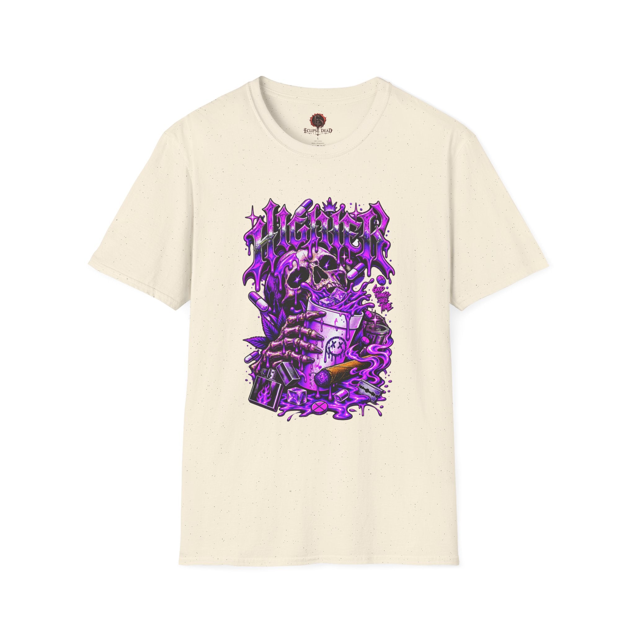 Skull Alchemist T-Shirt — Purple Gothic Potion Graphic Tee