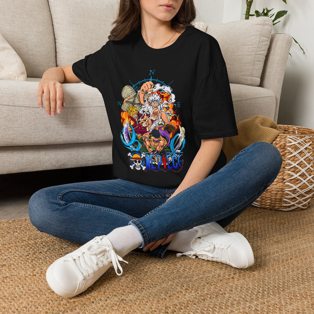 One Piece Compass Crew T-Shirt — Anime Pirate Adventure Tee