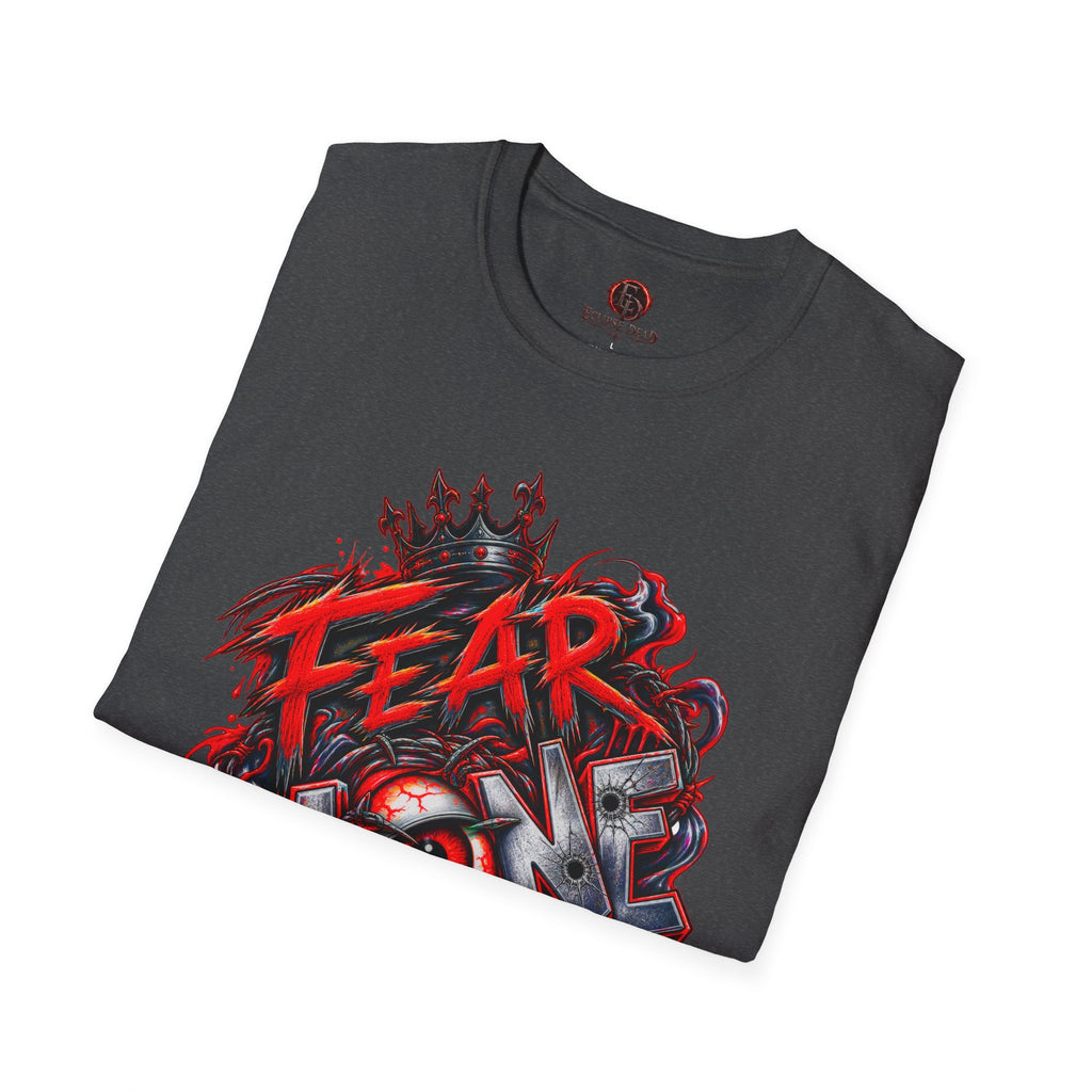 Fear None T-Shirt | Gothic red crown eye horror lettering