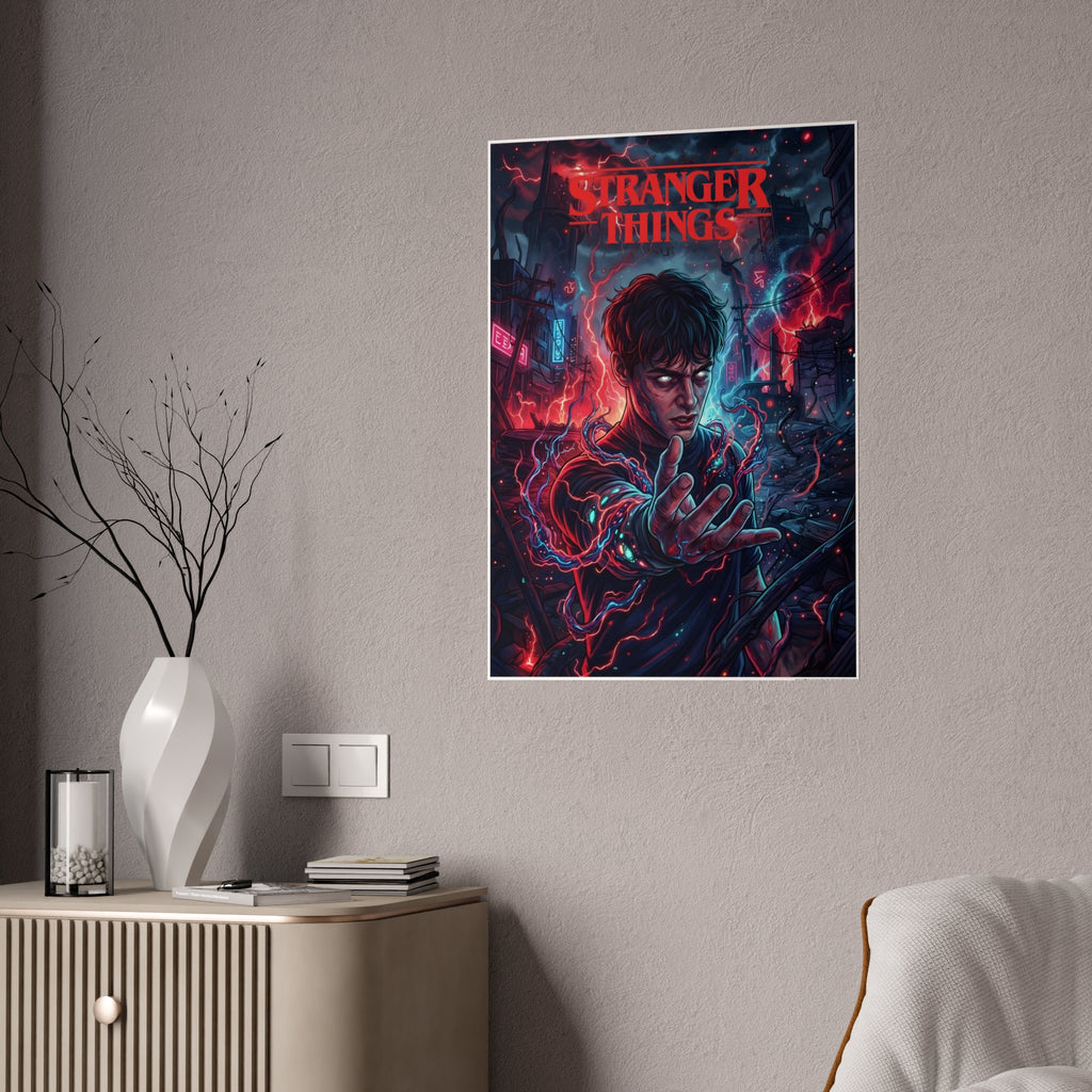 Stranger Things Gloss Poster – Dark Eleven Neon Art Print