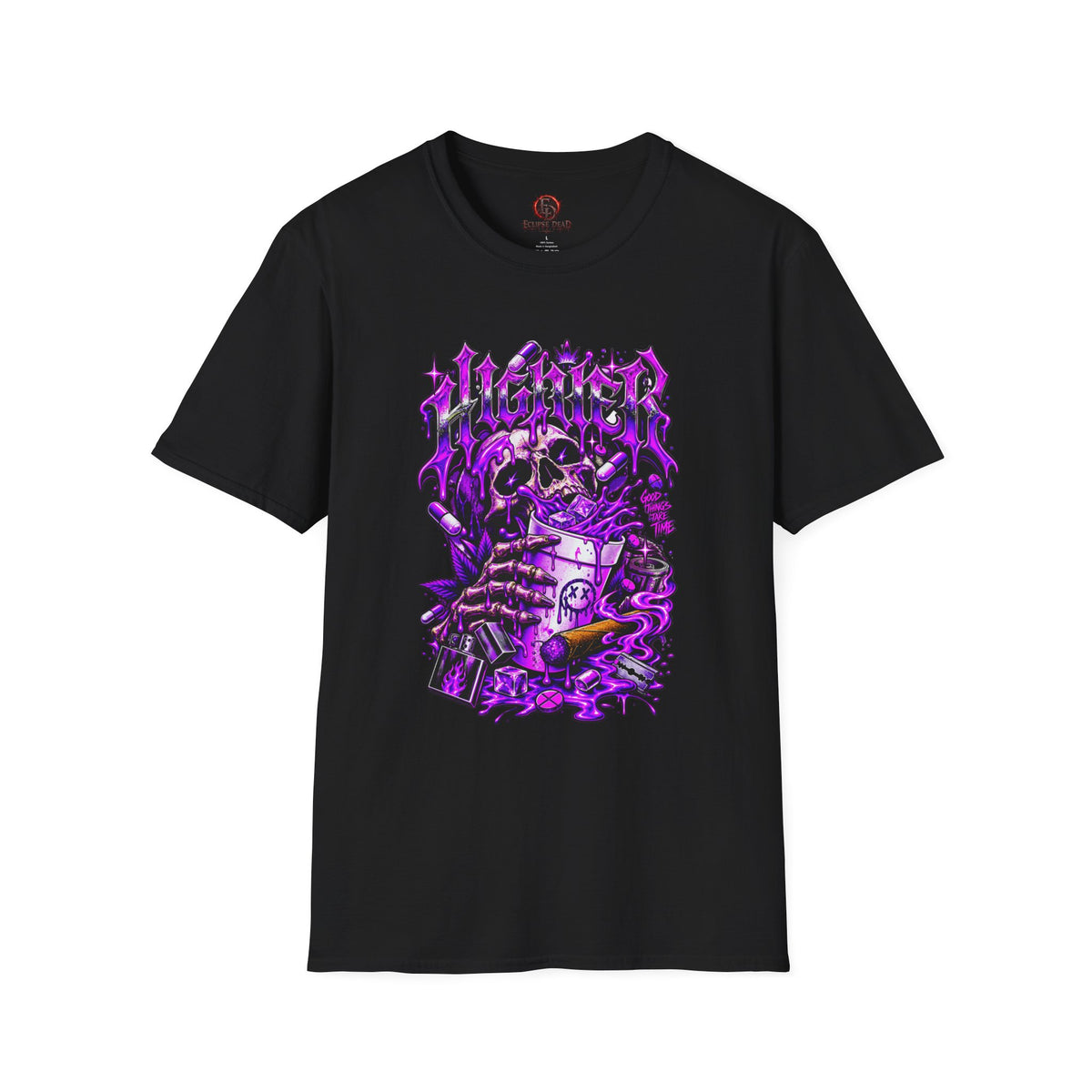 Skull Alchemist T-Shirt — Purple Gothic Potion Graphic Tee