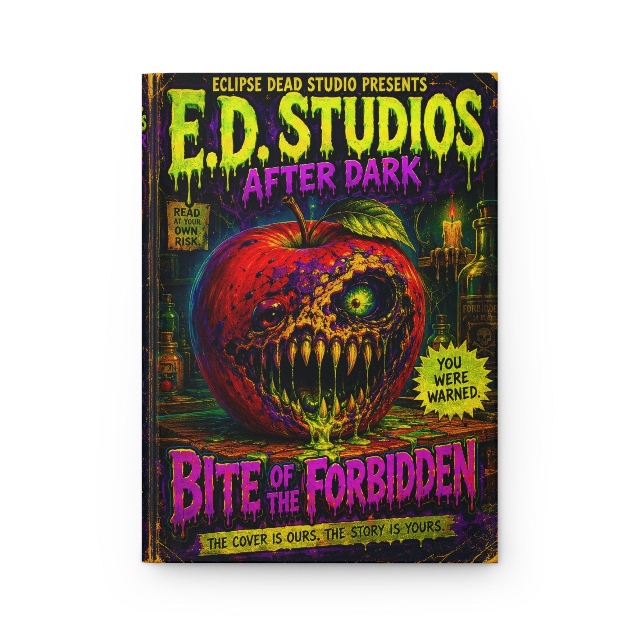 Bite of the Forbidden Hardcover Journal | Horror Apple Cover, Gothic Notebook