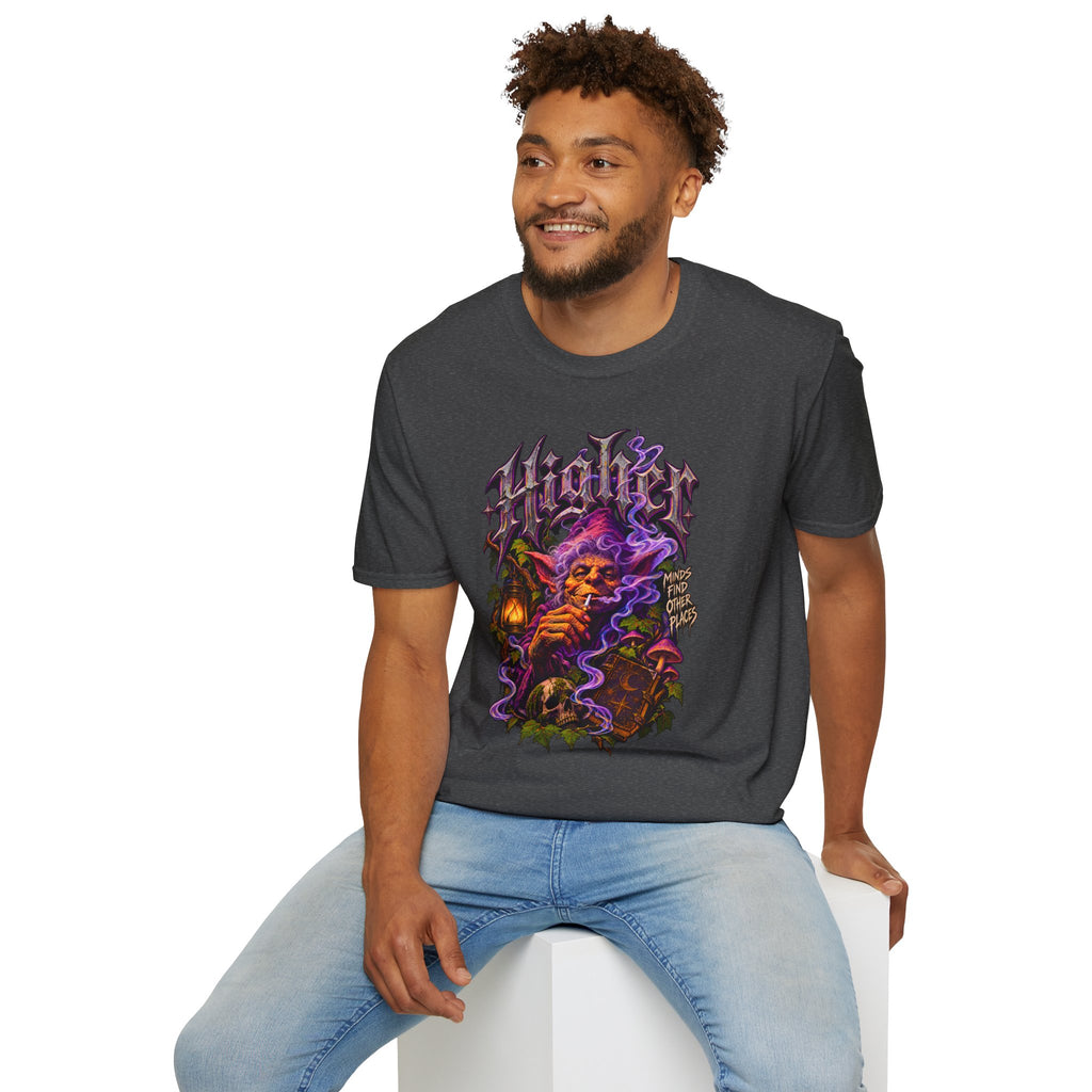 "Higher" Psychedelic Wizard T-Shirt Mystic Smoke