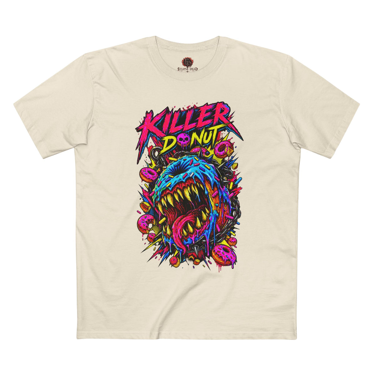Killer Donut Graphic Tee — Neon Monster Skate Punk T-Shirt