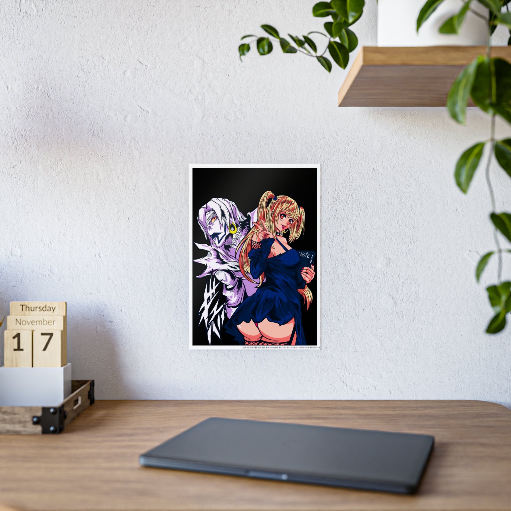 Anime Gloss Poster — Dark Duo Girl & Phantom Art Print