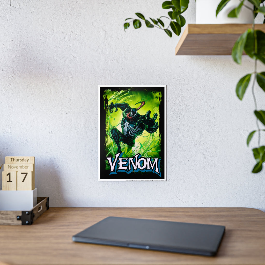 Venom Gloss Poster — Green Comic Art Wall Print