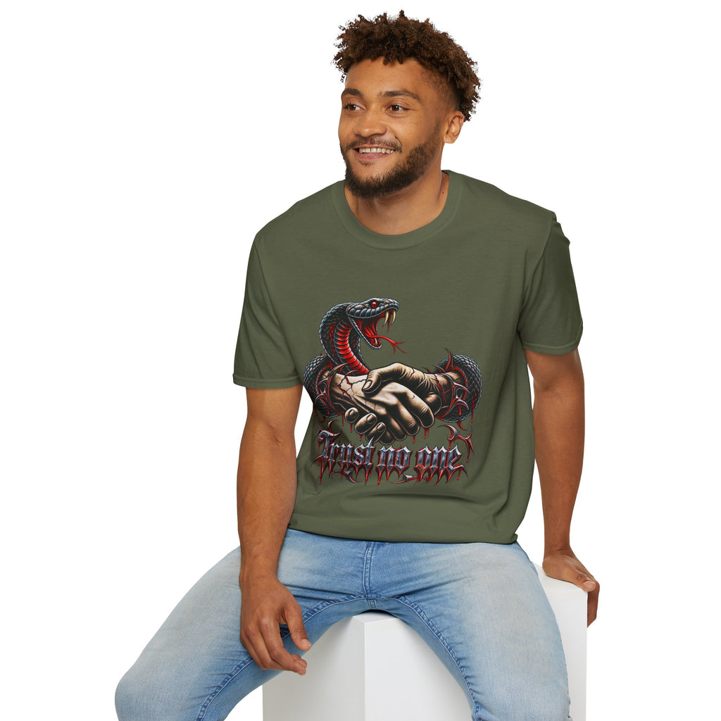 Trust No One T-Shirt — Venomous Serpent Graphic Tee