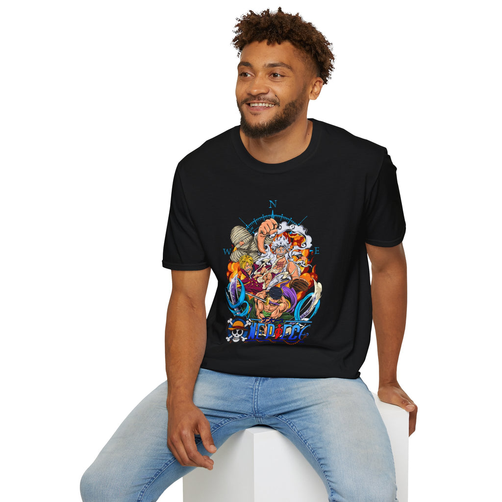 One Piece Compass Crew T-Shirt — Anime Pirate Adventure Tee
