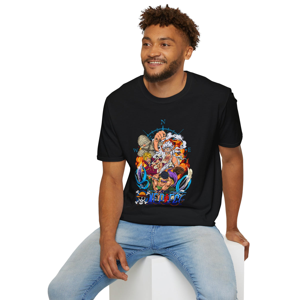 One Piece Compass Crew T-Shirt — Anime Pirate Adventure Tee