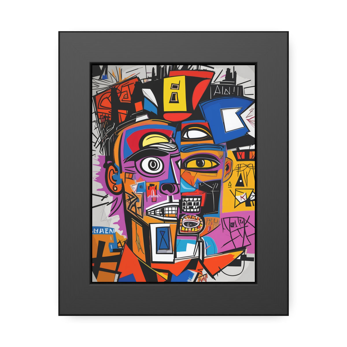 Abstract Street Art Portrait Framed Poster