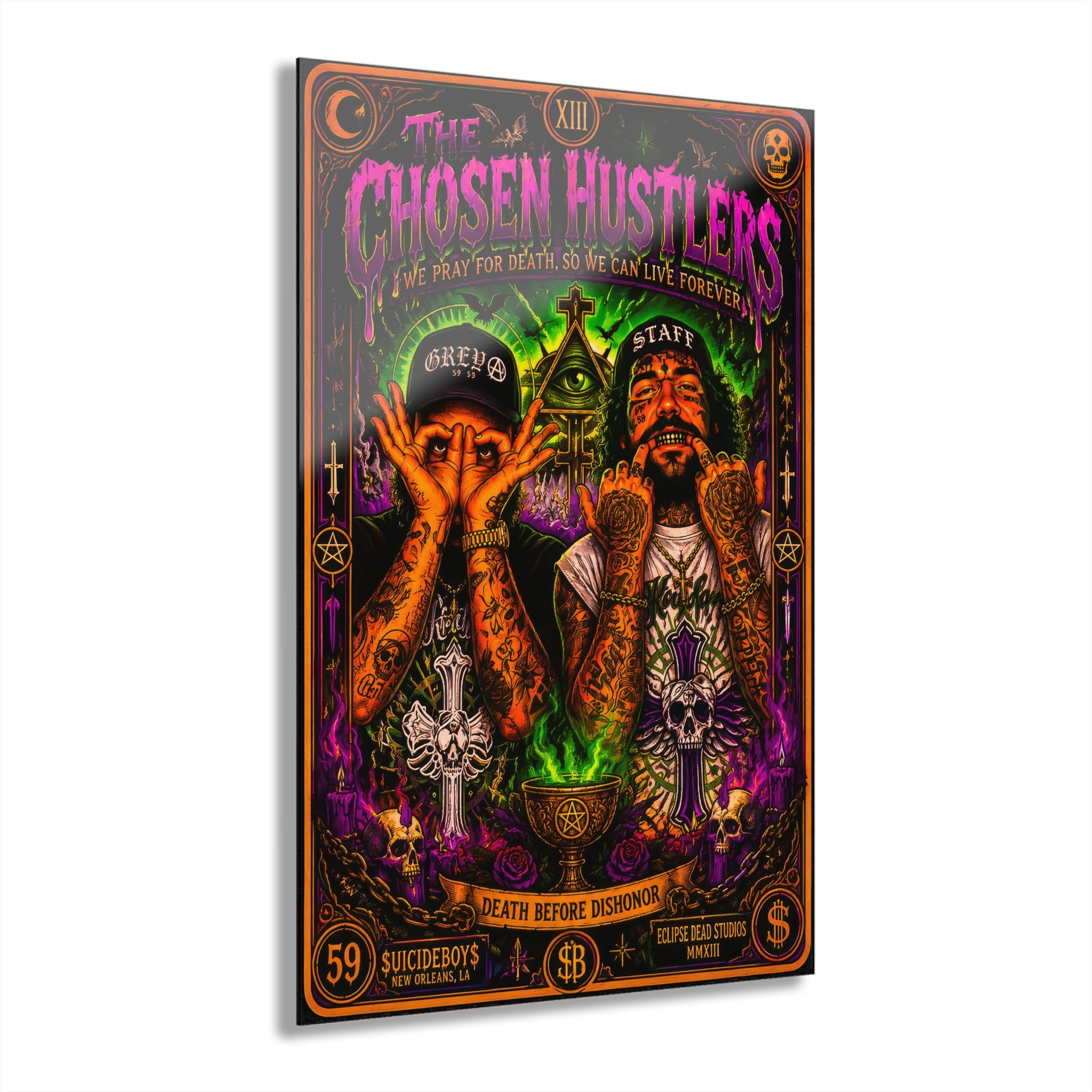 The Chosen Hustlers Acrylic Wall Art (French Cleat Hanging)