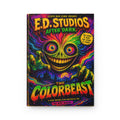 Colorbeast Horror Illustration Hardcover Journal | Neon Creepy Monster Notebook