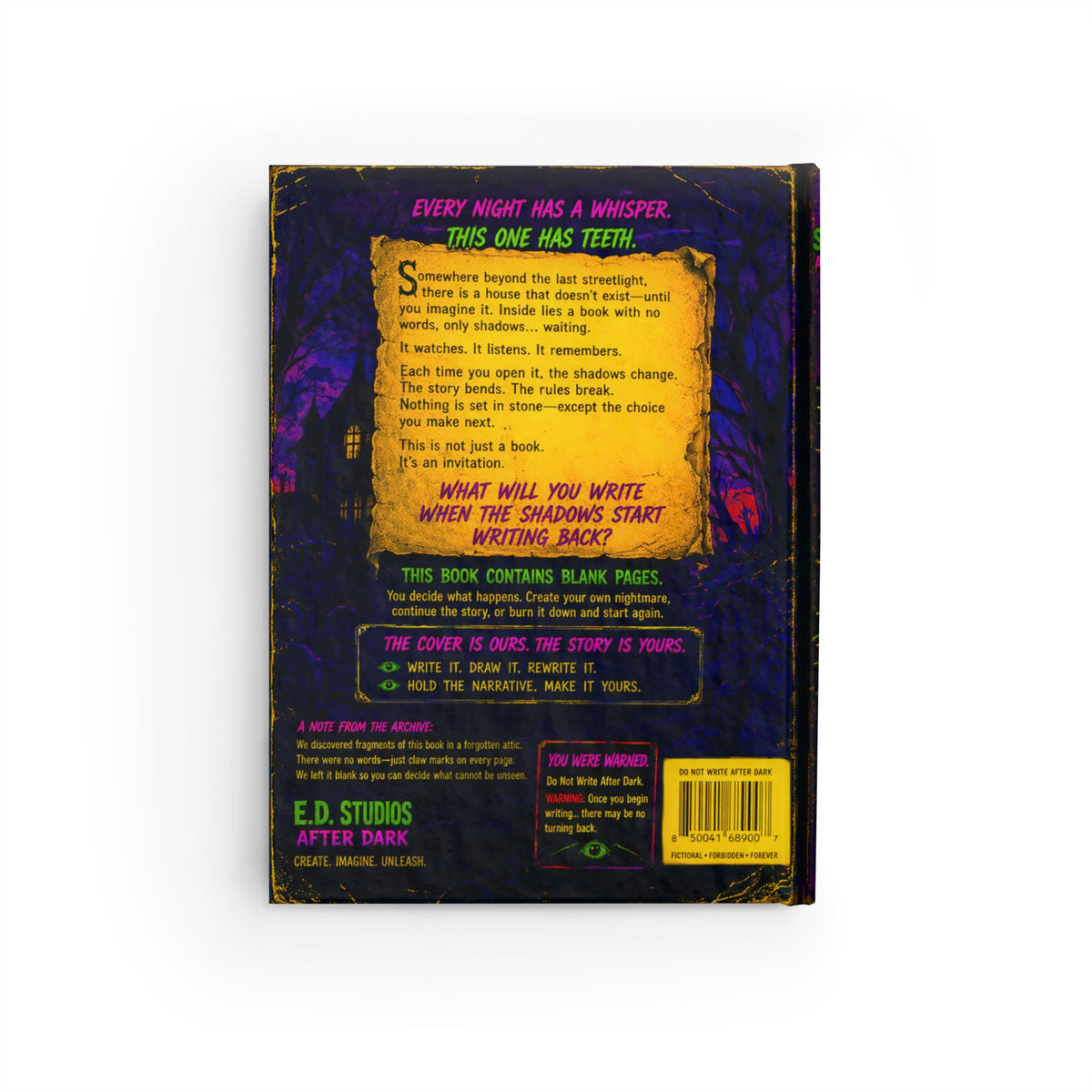 Shadowscript horror journal | Ruled notebook