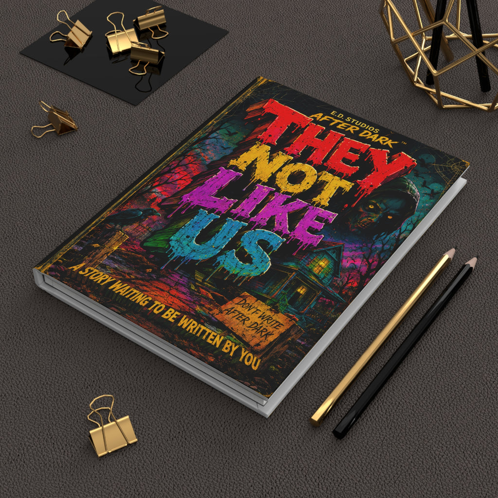 Horror Hardcover Journal — "They Not Like Us" Lined Story Notebook
