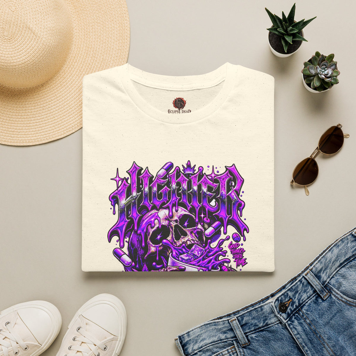 Skull Alchemist T-Shirt — Purple Gothic Potion Graphic Tee