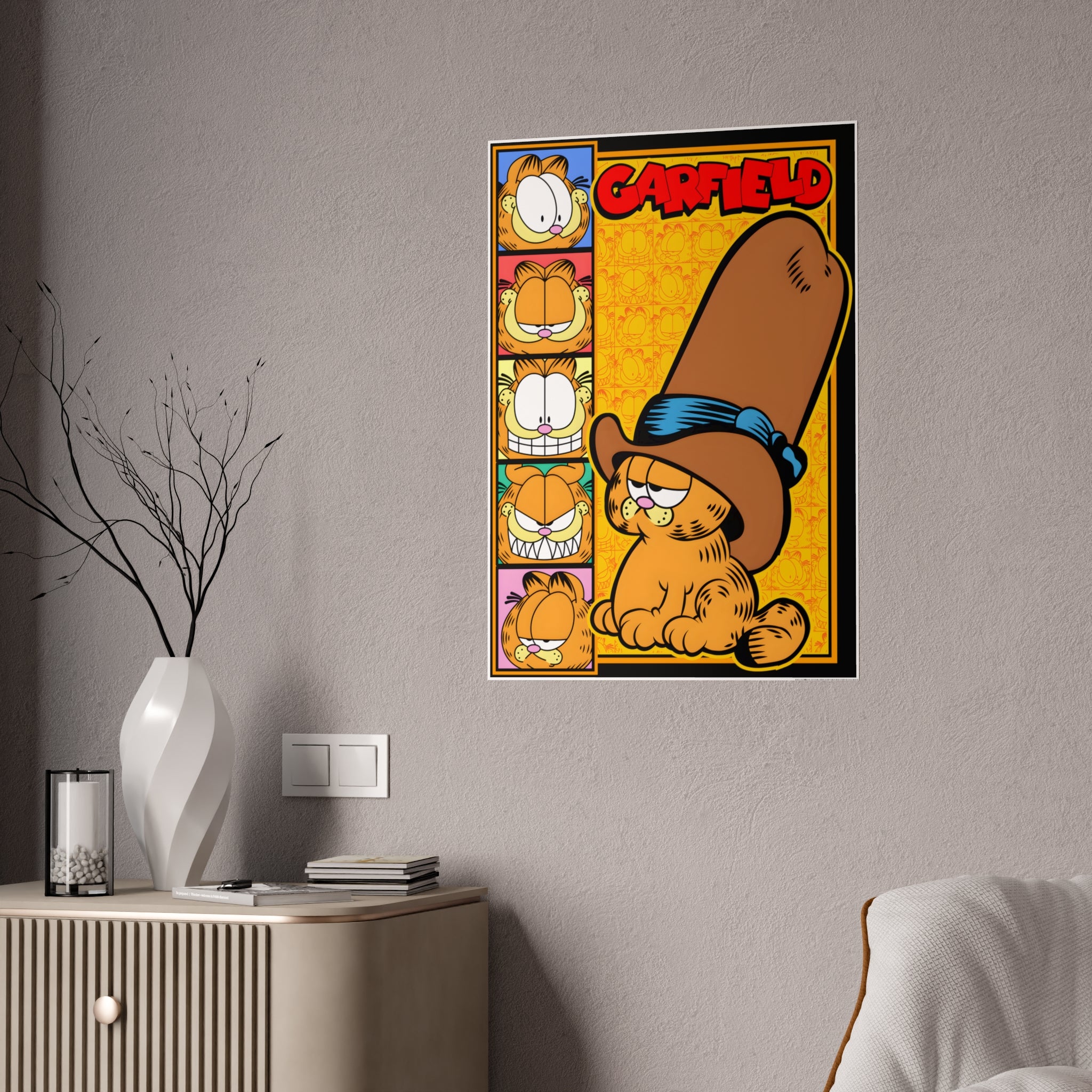 Poster — Garfield Retro Pop Art Gloss Poster