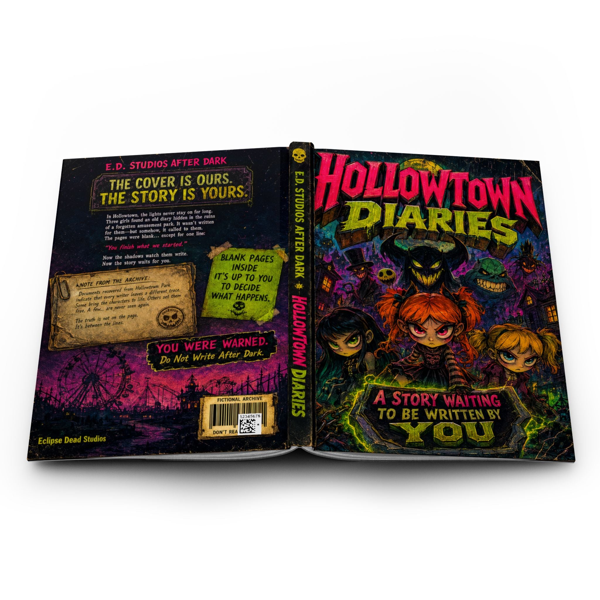 Hollowtown Diaries Hardcover Journal — A Story Waiting to Be Written by You
