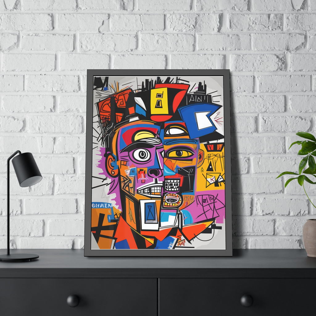 Abstract Street Art Portrait Framed Poster