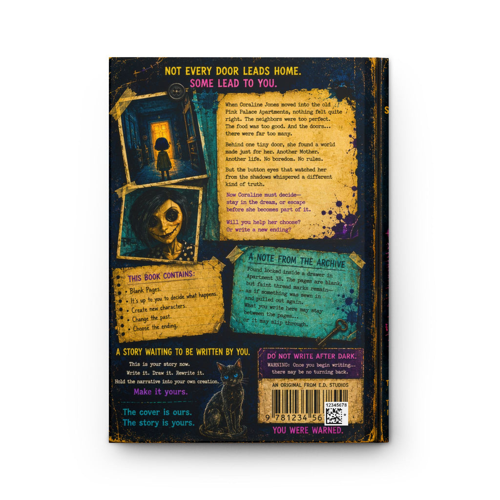 Coraline’s Other World Hardcover Journal — Gothic Storybook Notebook